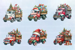 Christmas Truck Clipart Bundle 1 - CraftNest - Digital Crafting and Art