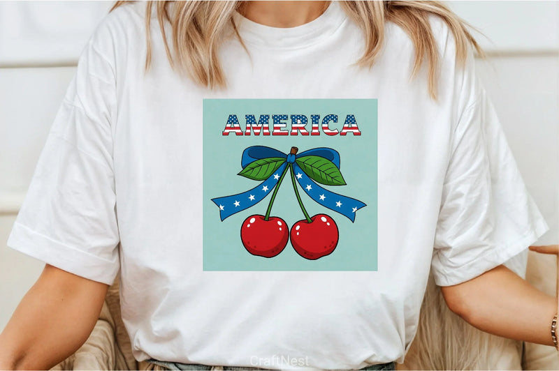 4th of July Cherry Clipart Bundle - CraftNest - Digital Crafting and Art