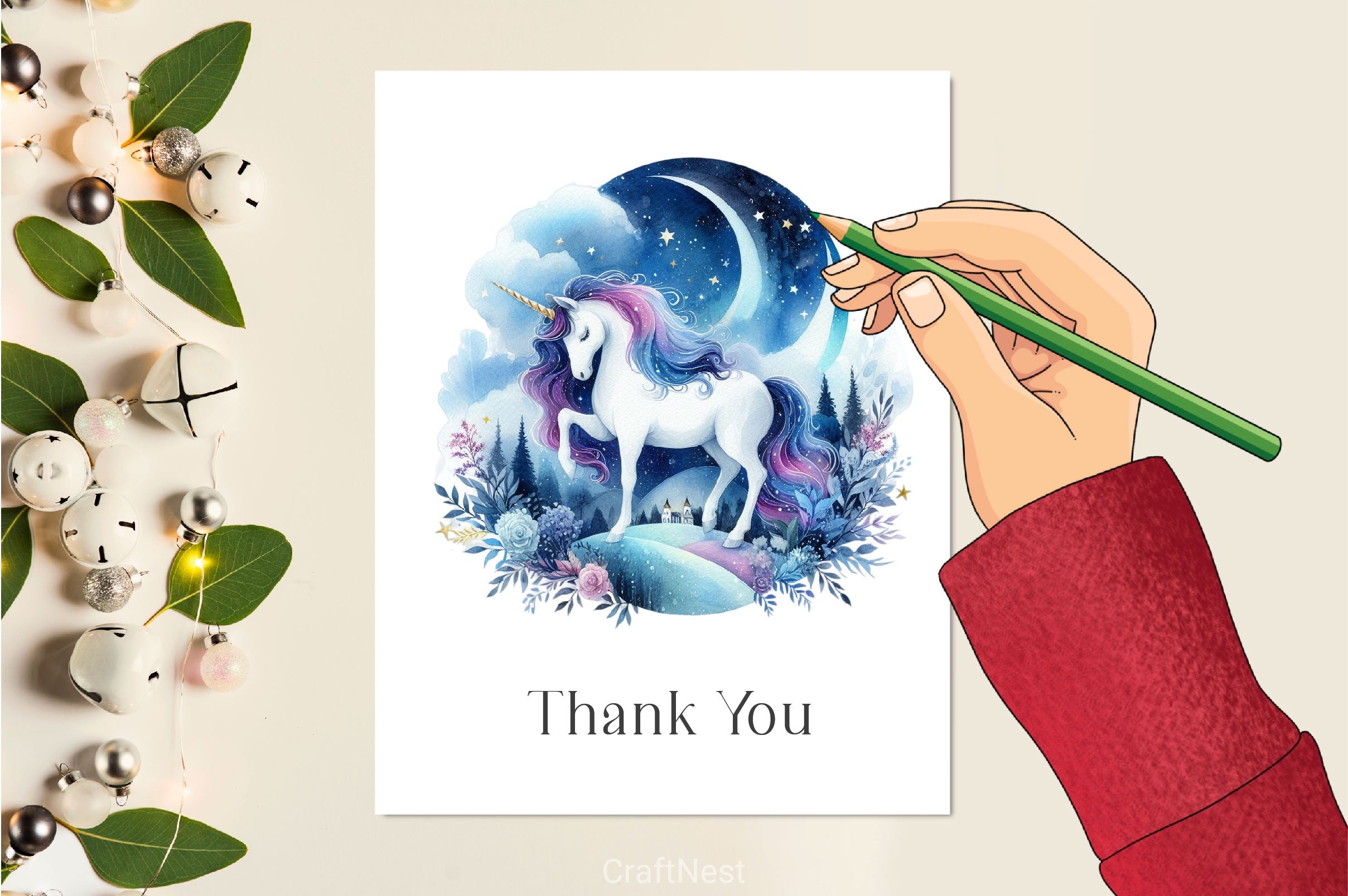 Night Unicorn Clipart Bundle 2