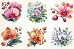 Orchid Clipart Bundle 3 - CraftNest - Digital Crafting and Art