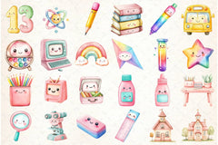 Kawaii School Clipart Bundle 7 - CraftNest - Digital Crafting and Art