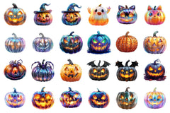 Halloween Pumpkin Clipart Bundle 99 - CraftNest - Digital Crafting and Art