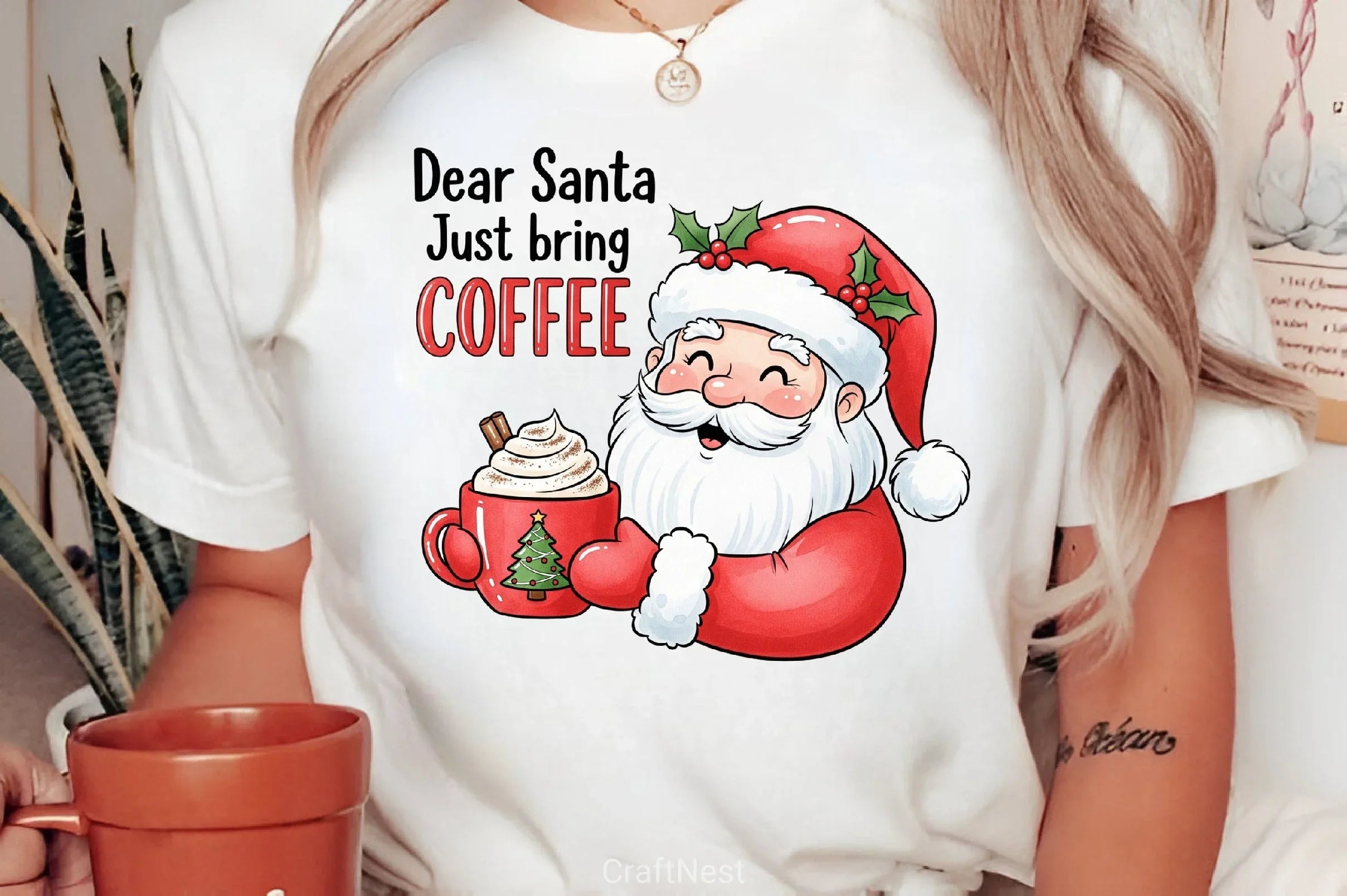 Dear Santa Coffee Clipart Bundle - CraftNest - Digital Crafting and Art