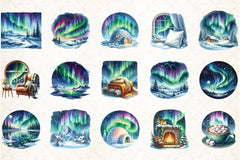 Northern Lights Clipart Bundle - CraftNest - Digital Crafting and Art