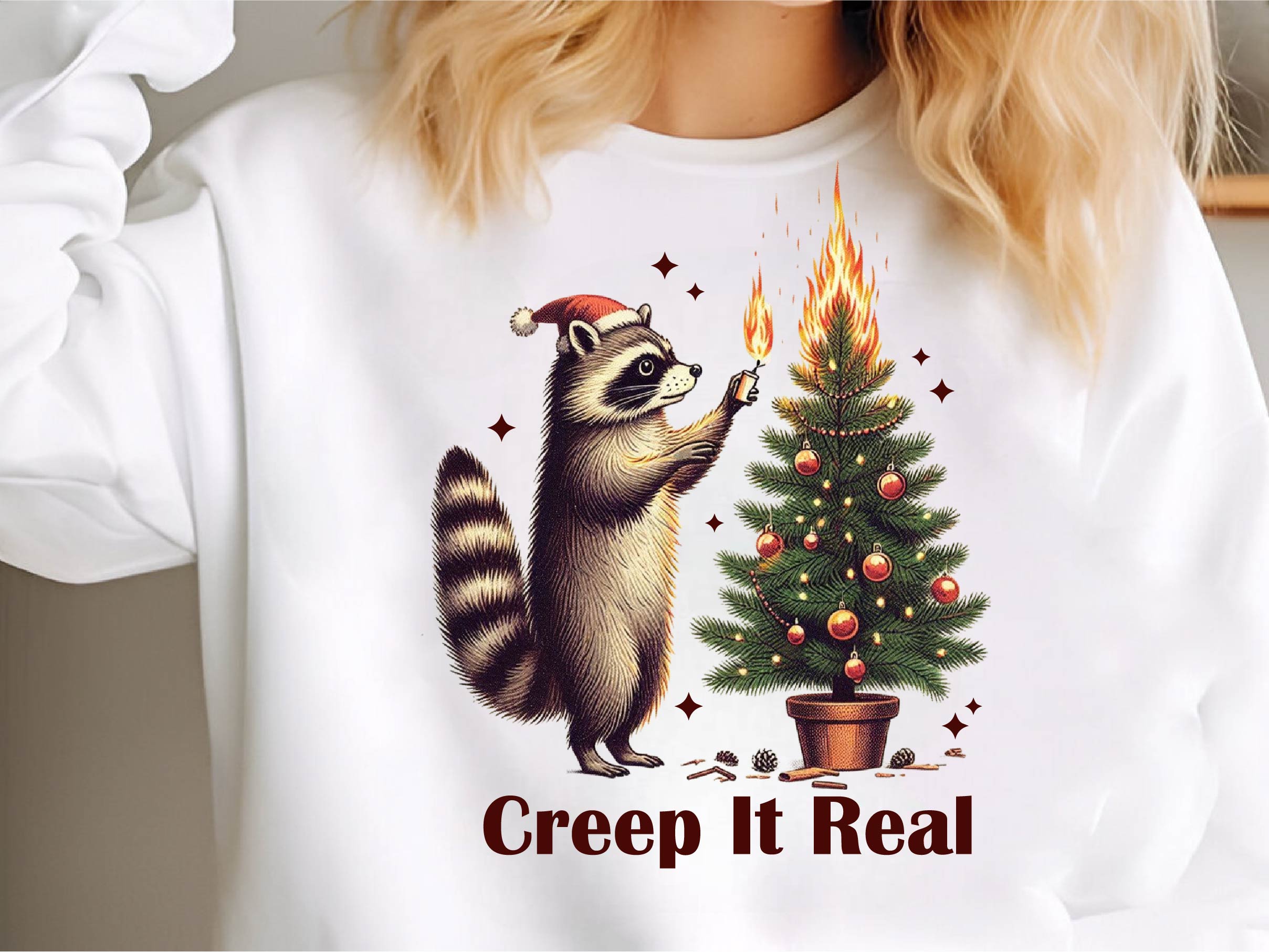 Raccoon Winter Animal Christmas Clipart Bundle