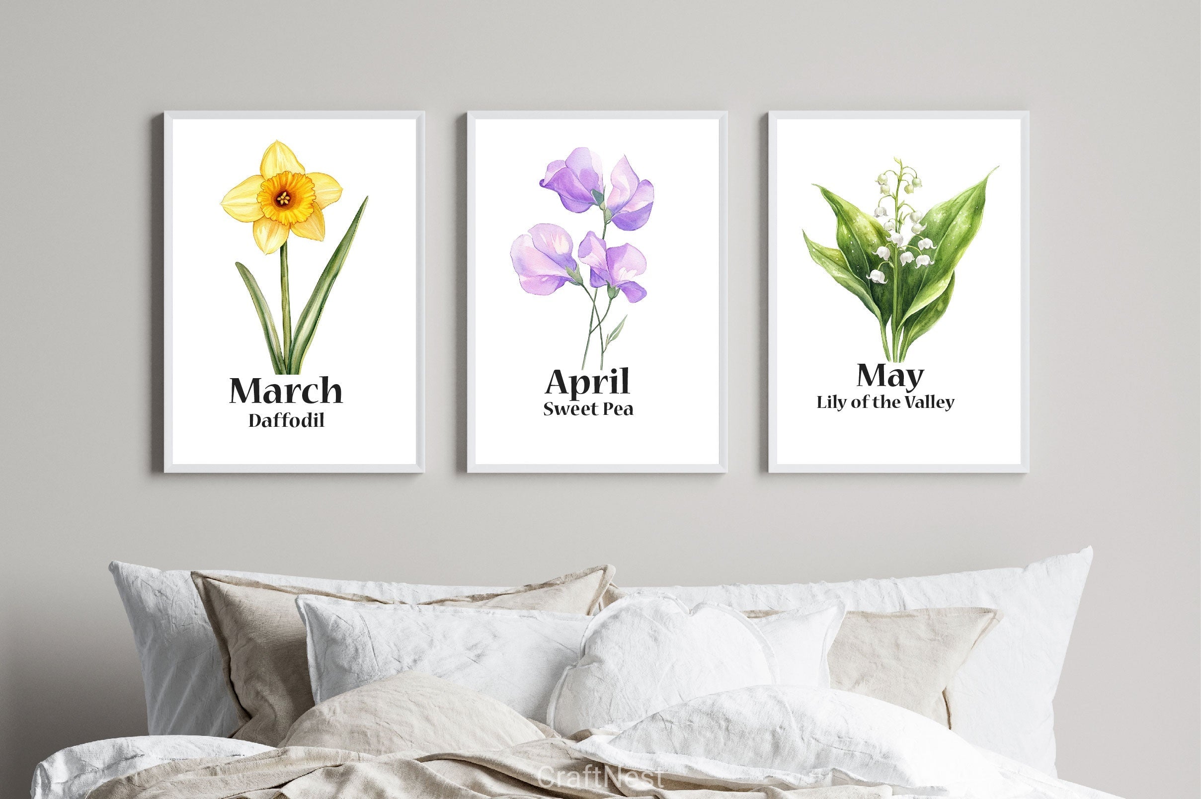 Birth Month Flower Clipart Bundle 3