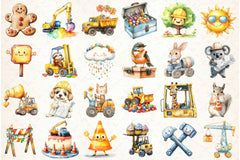 Cute Construction Clipart Bundle 22 - CraftNest - Digital Crafting and Art