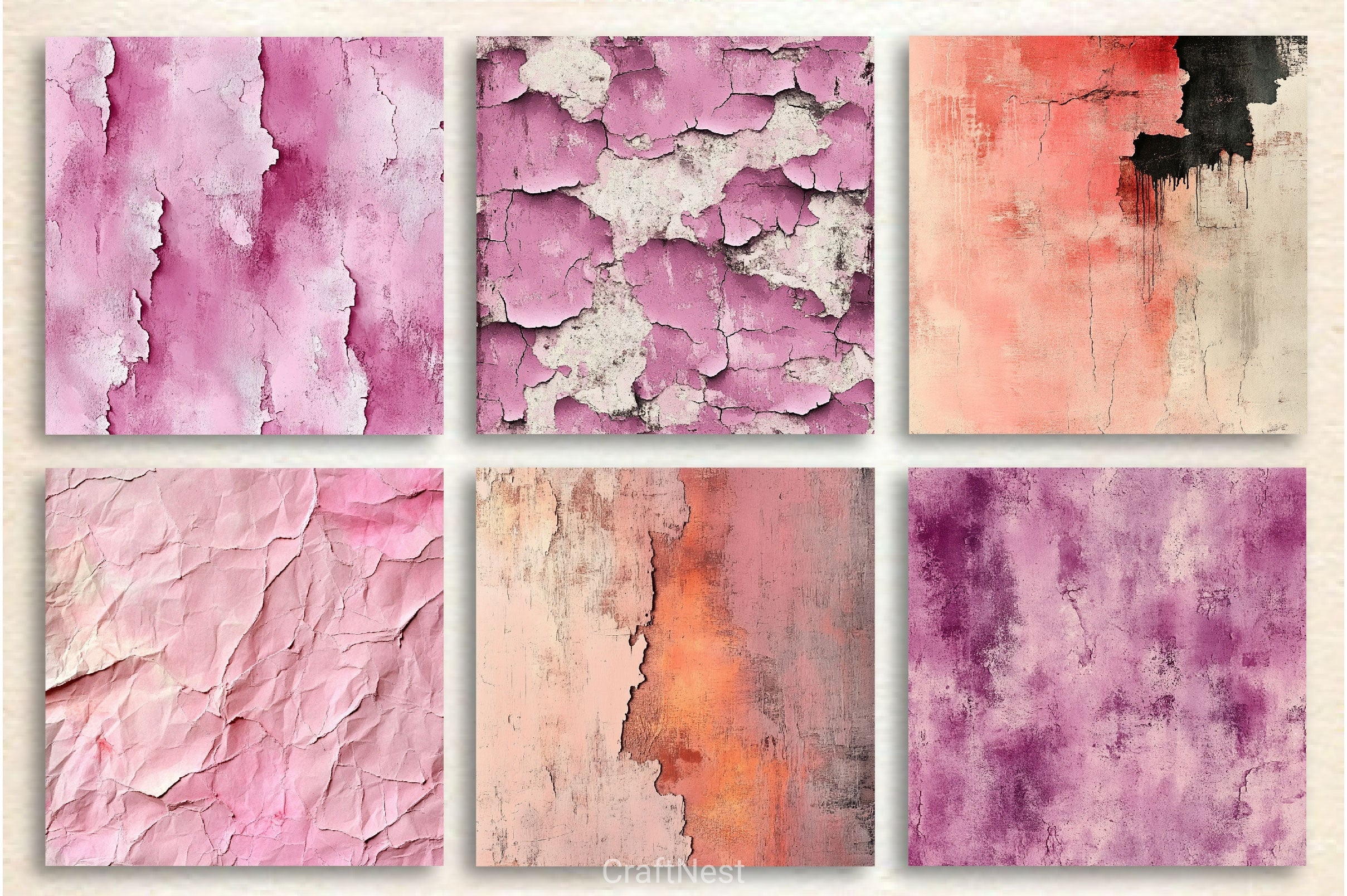 Seamless Blush Pink Grunge Backgrounds