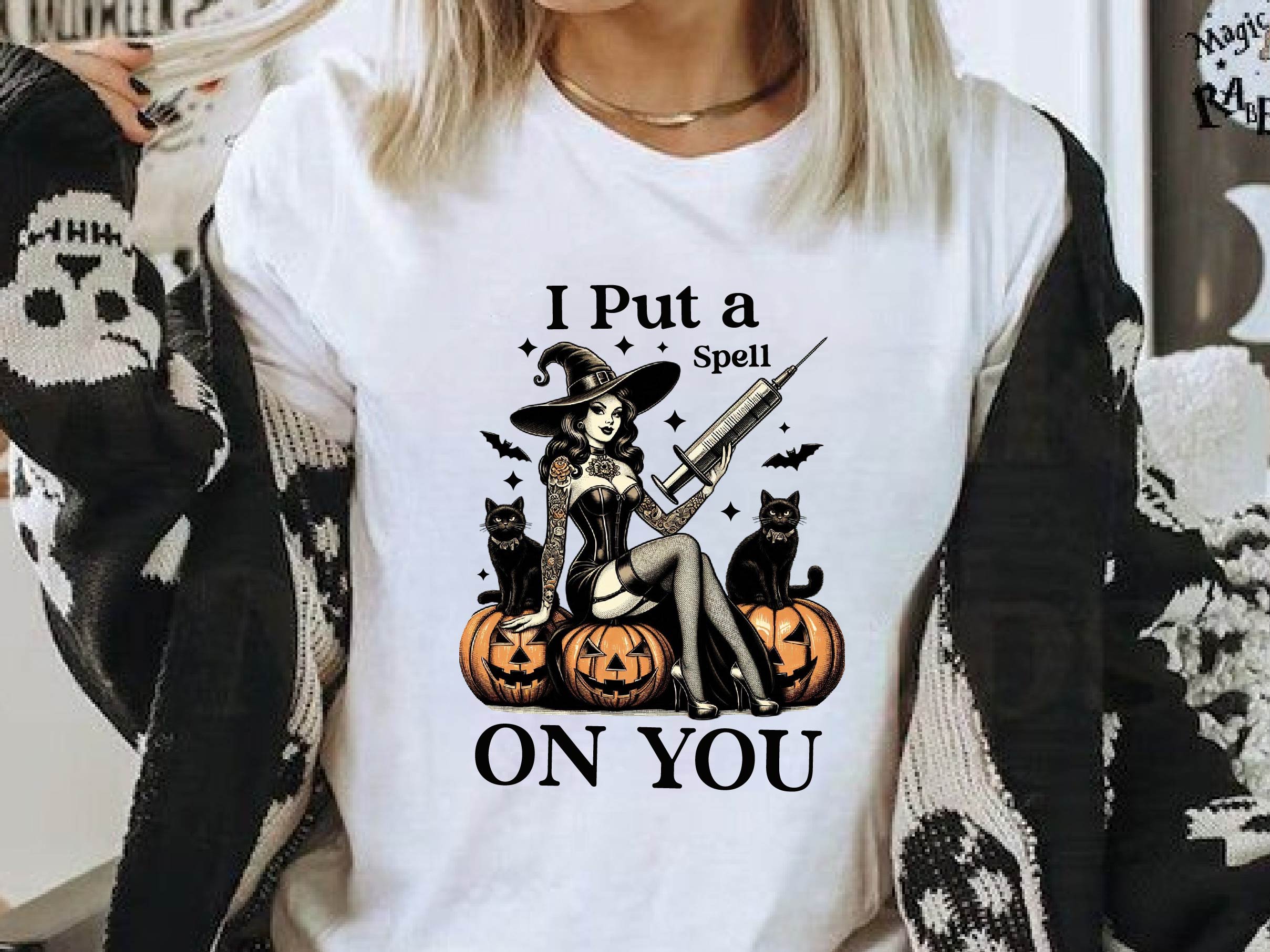 I Put A Spell On You Vintage Halloween Clipart Bundle