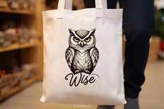 Wise Black Owl Clipart Bundle - CraftNest - Digital Crafting and Art