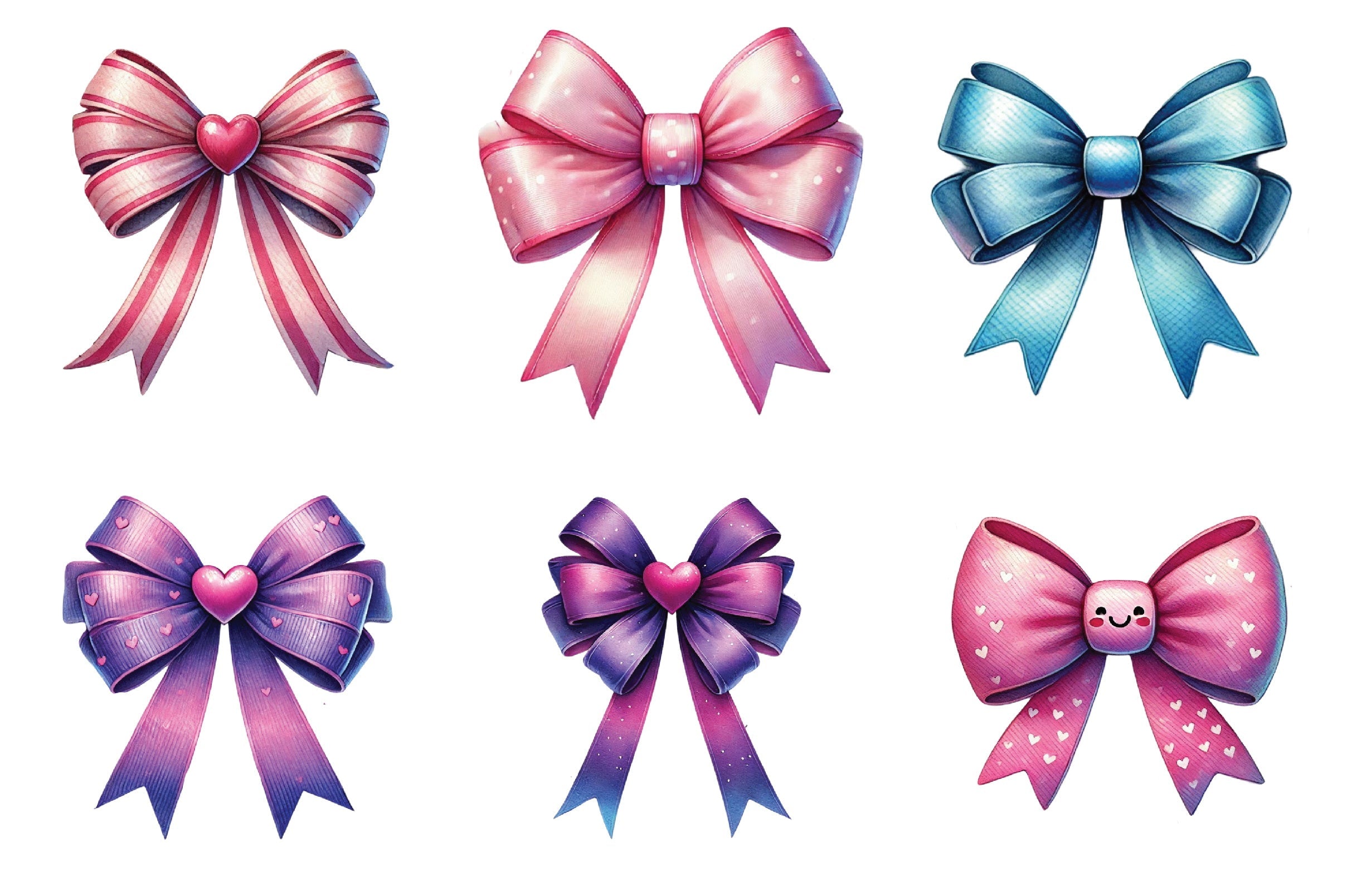 Coquette Valentine Bow Clipart Bundle