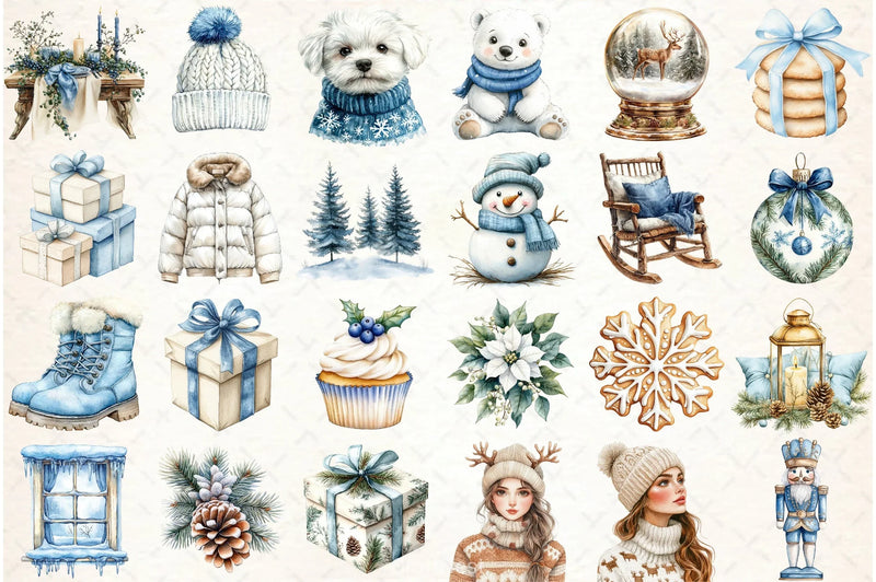 Frosty Coziness Clipart Bundle - CraftNest - Digital Crafting and Art