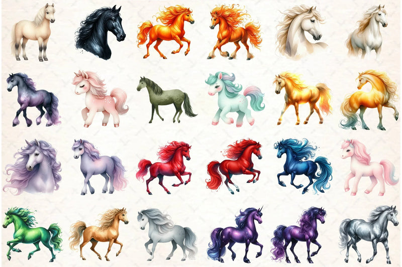 Horse Clipart Bundle - CraftNest - Digital Crafting and Art