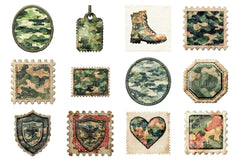 Camo Patches Clipart Bundle - CraftNest - Digital Crafting and Art