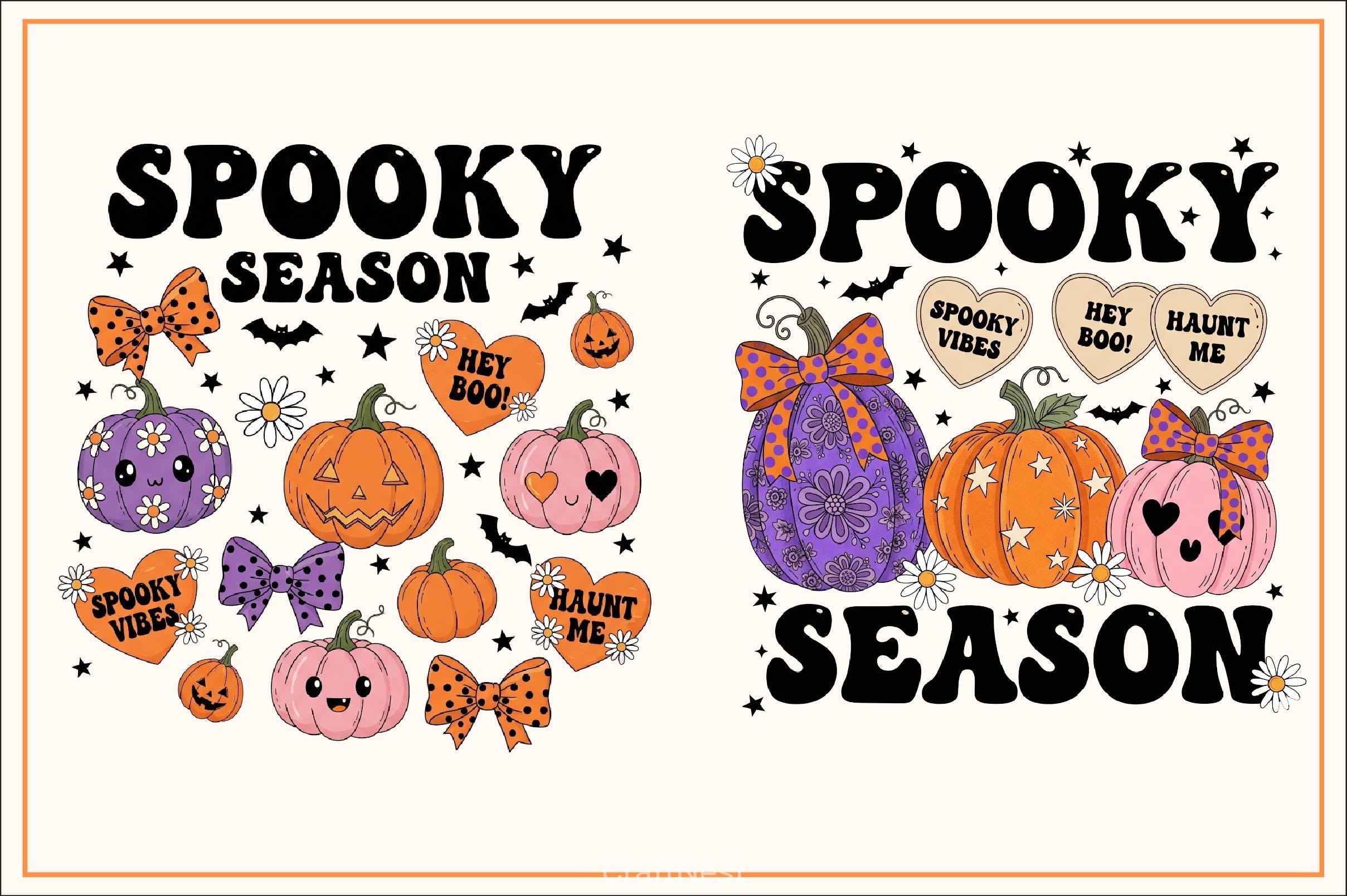Groovy Halloween Clipart Bundle 13