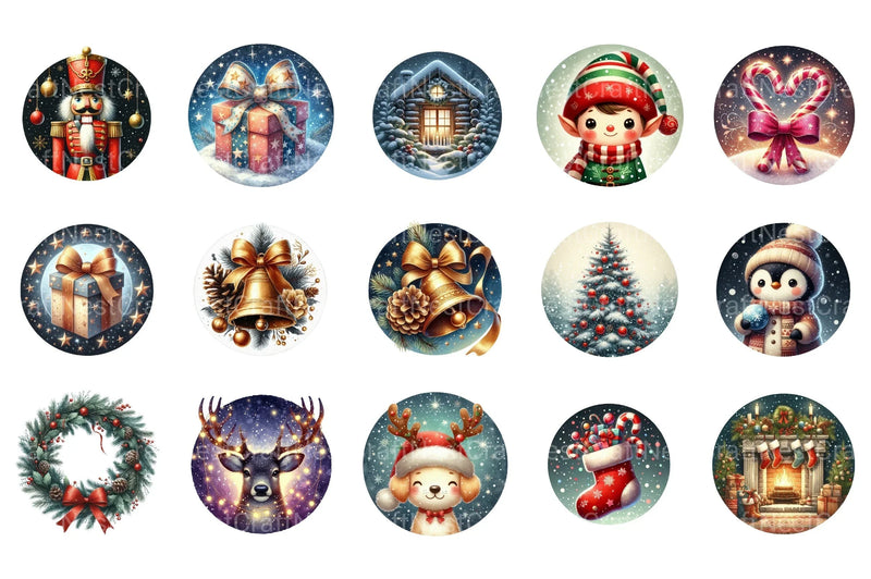 Christmas Ornament & Photo Memorial Design Keyfob Clipart Bundle - CraftNest - Digital Crafting and Art