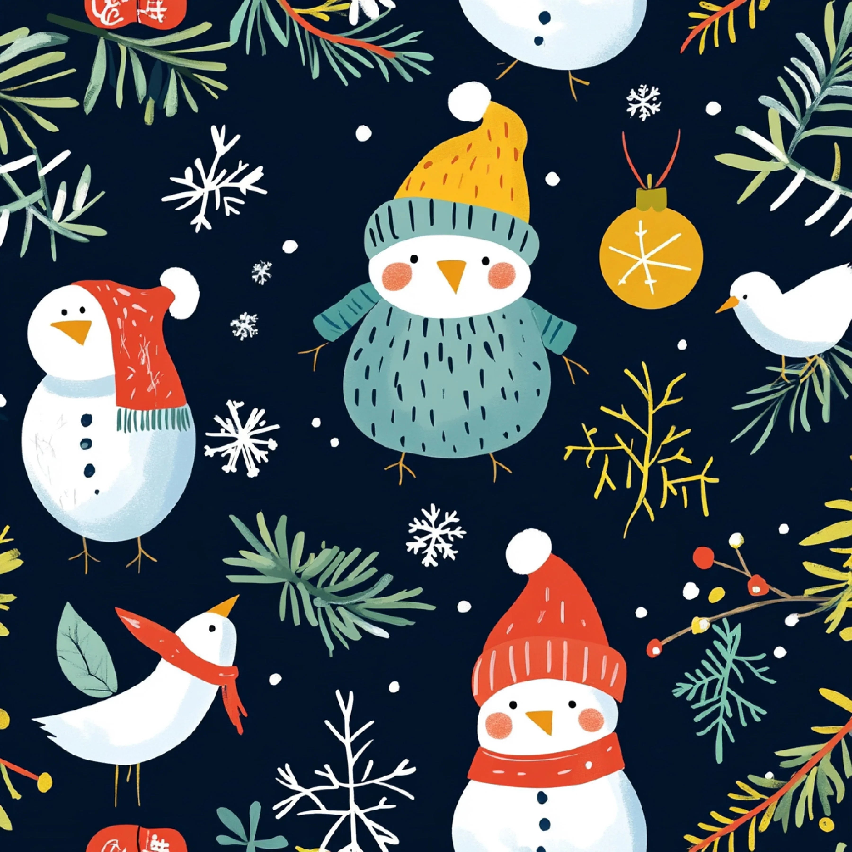 Whimsical Winter & Christmas Patterns Clipart Bundle - CraftNest - Digital Crafting and Art