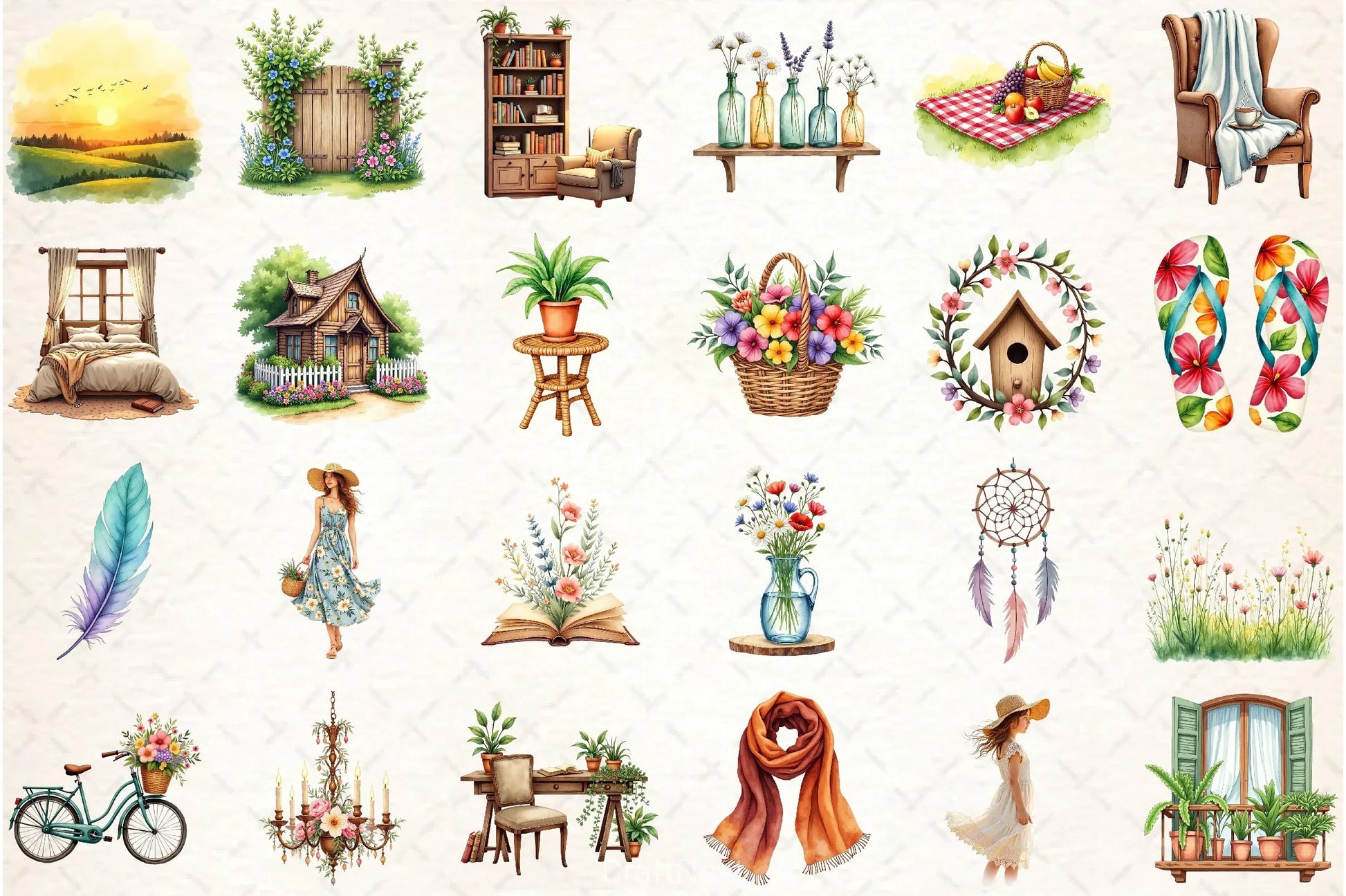 Spring Garden Clipart Bundle - CraftNest - Digital Crafting and Art