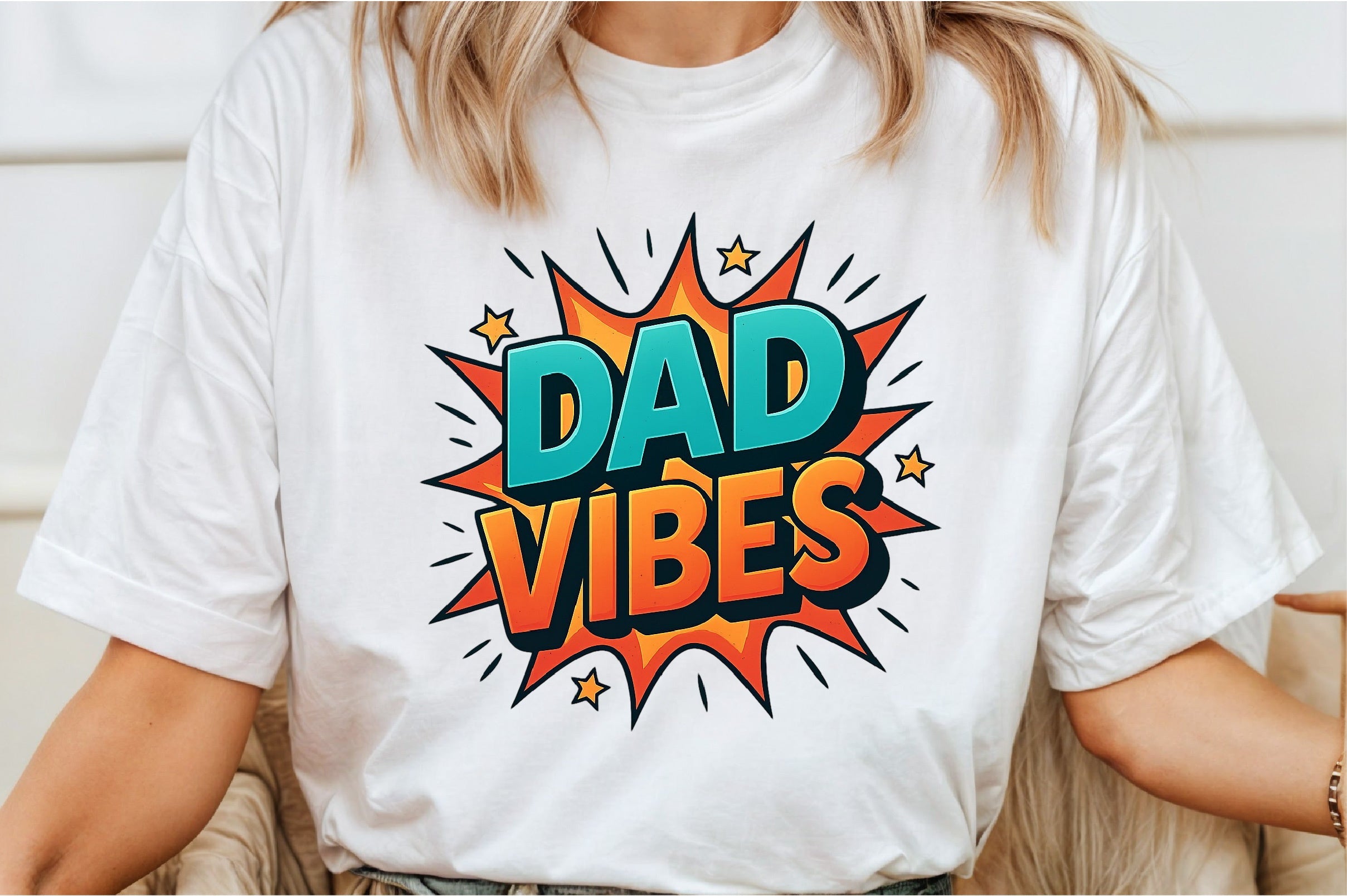 Comic Style Dad Vibes Clipart Bundle
