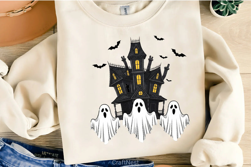 Vintage Halloween Ghost Clipart Bundle - CraftNest - Digital Crafting and Art