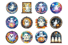 Cute Ghost Ornament Clipart Bundle - CraftNest - Digital Crafting and Art