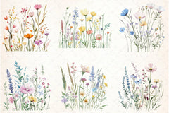 Wildflower Meadow Clipart Bundle - CraftNest - Digital Crafting and Art