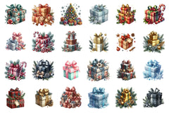 Christmas Presents & Gifts Clipart Bundle for Commercial Use - CraftNest - Digital Crafting and Art