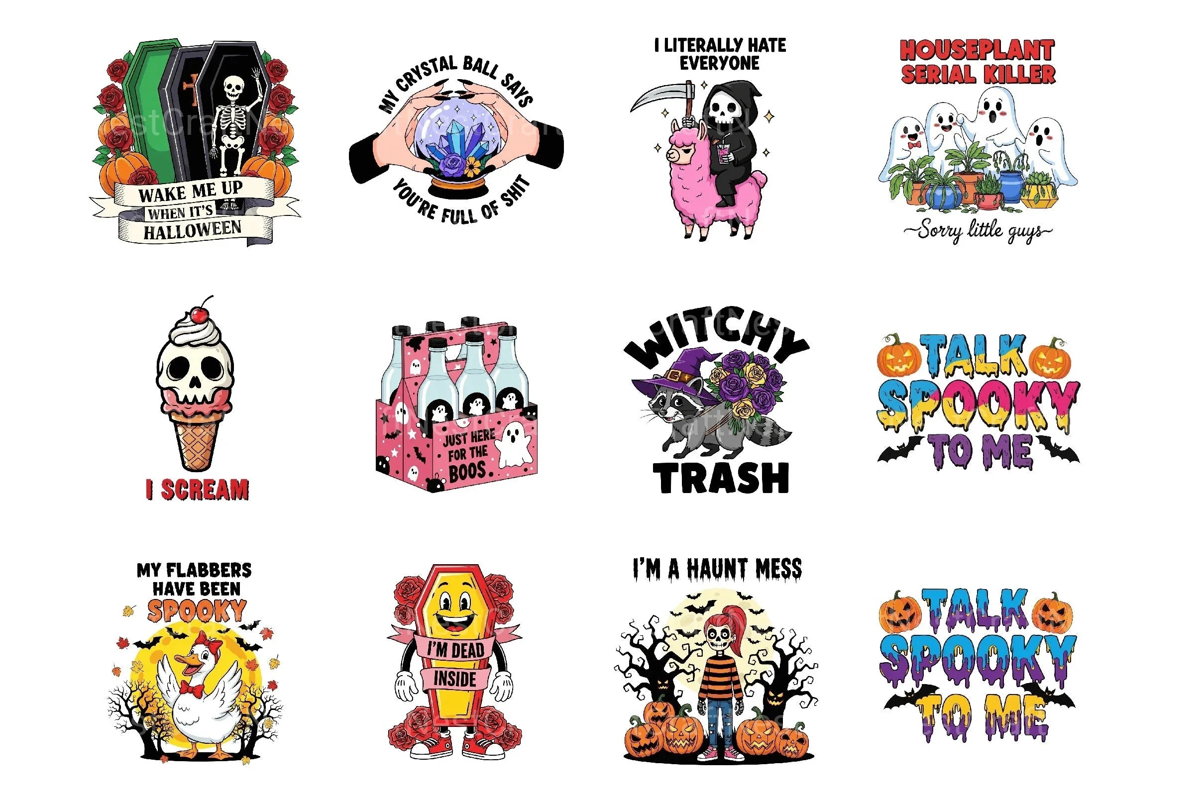 Sarcastic Halloween Clipart Bundle - CraftNest - Digital Crafting and Art