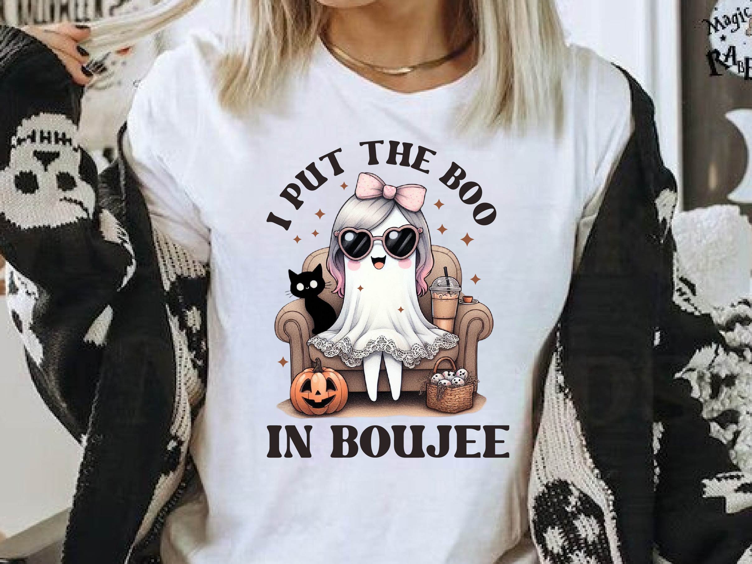 I Put The Boo In Boujee Girly Halloween Clipart Bundle