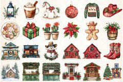 Western Cowboy Christmas Clipart Bundle - CraftNest - Digital Crafting and Art