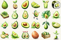 Avocado Clipart Bundle 2 - CraftNest - Digital Crafting and Art