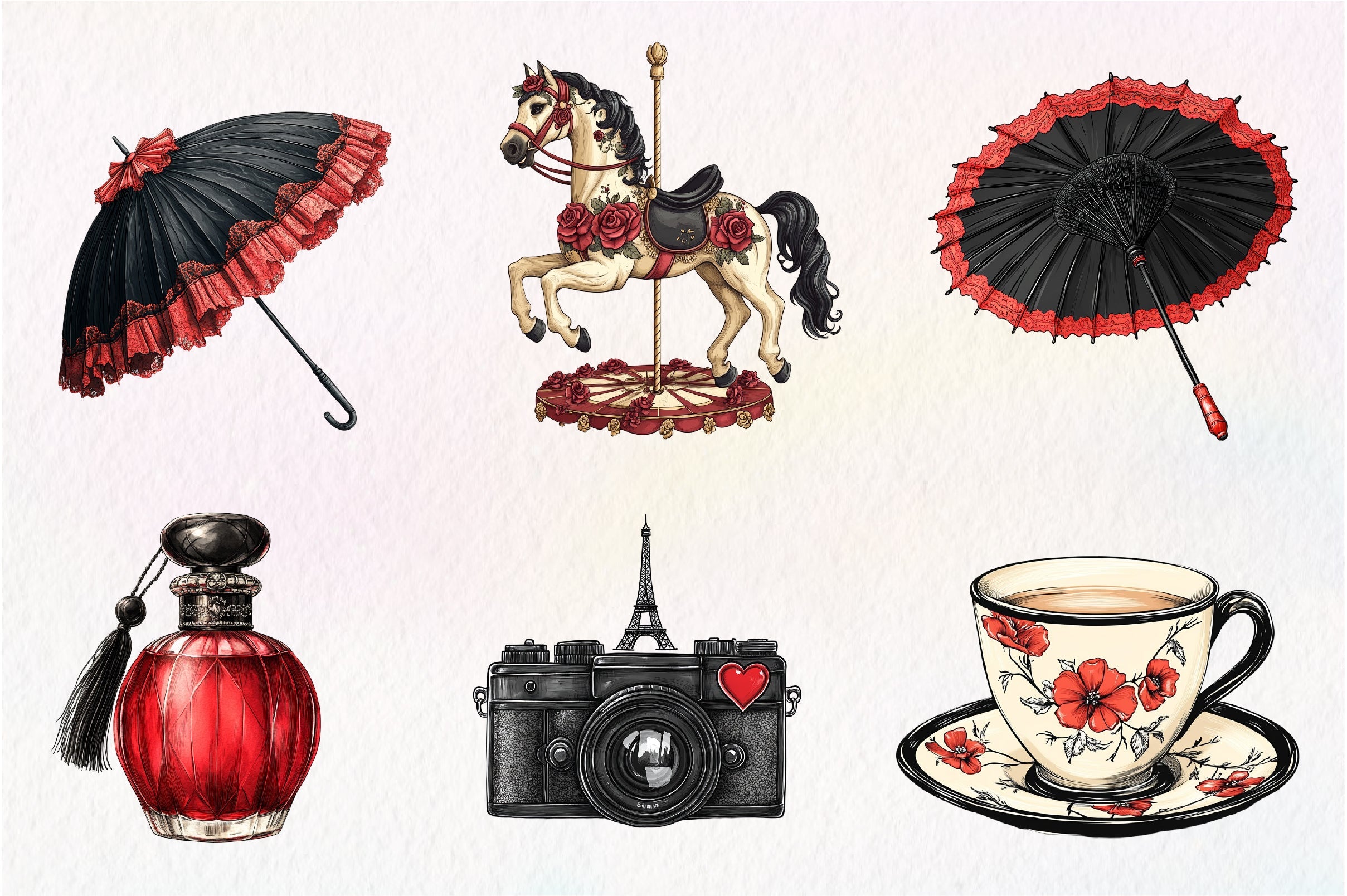 Parisian Summer Clipart Bundle 1