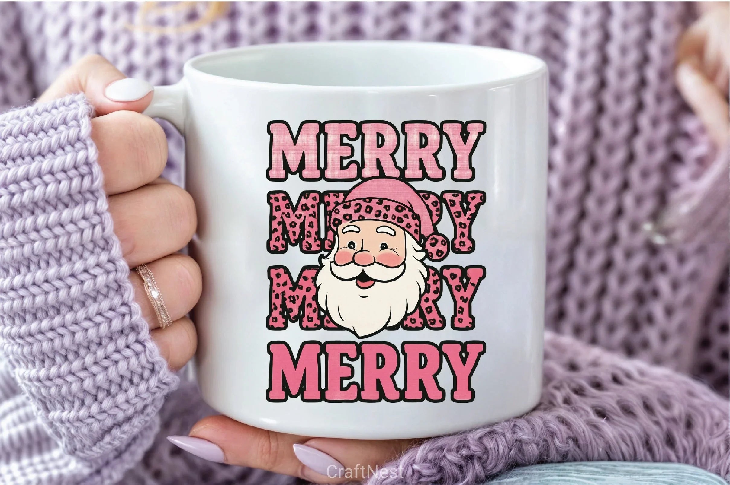 Retro Pink Christmas Clipart Bundle 28 - CraftNest - Digital Crafting and Art