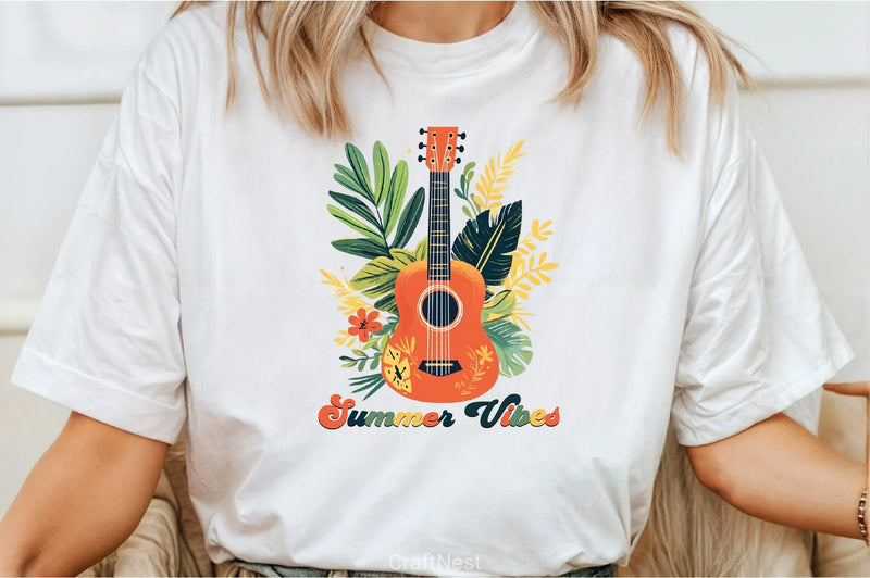 Summer Vibes Guitar Clipart Bundle - CraftNest - Digital Crafting and Art