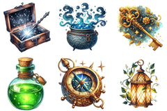 Cute Magic School Clipart Bundle - CraftNest - Digital Crafting and Art