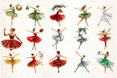 Christmas Ballerina Clipart Bundle - CraftNest - Digital Crafting and Art