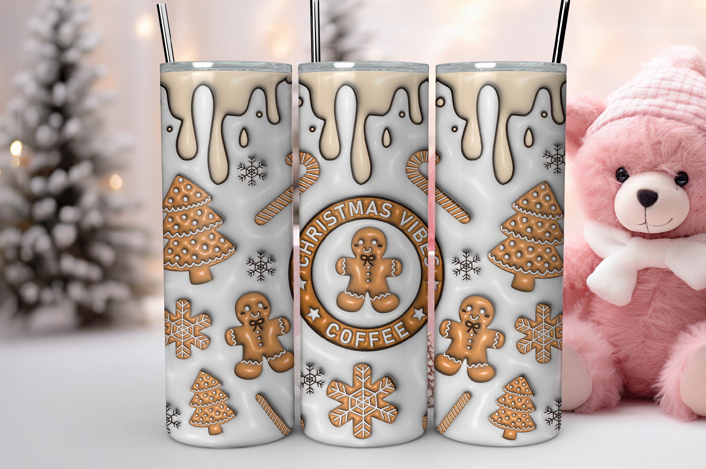 3D Inflated Christmas Tumbler Bundle 10