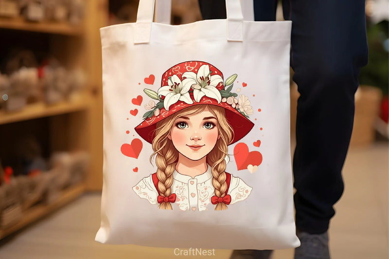 Valentine Girl Clipart Bundle 4 - CraftNest - Digital Crafting and Art