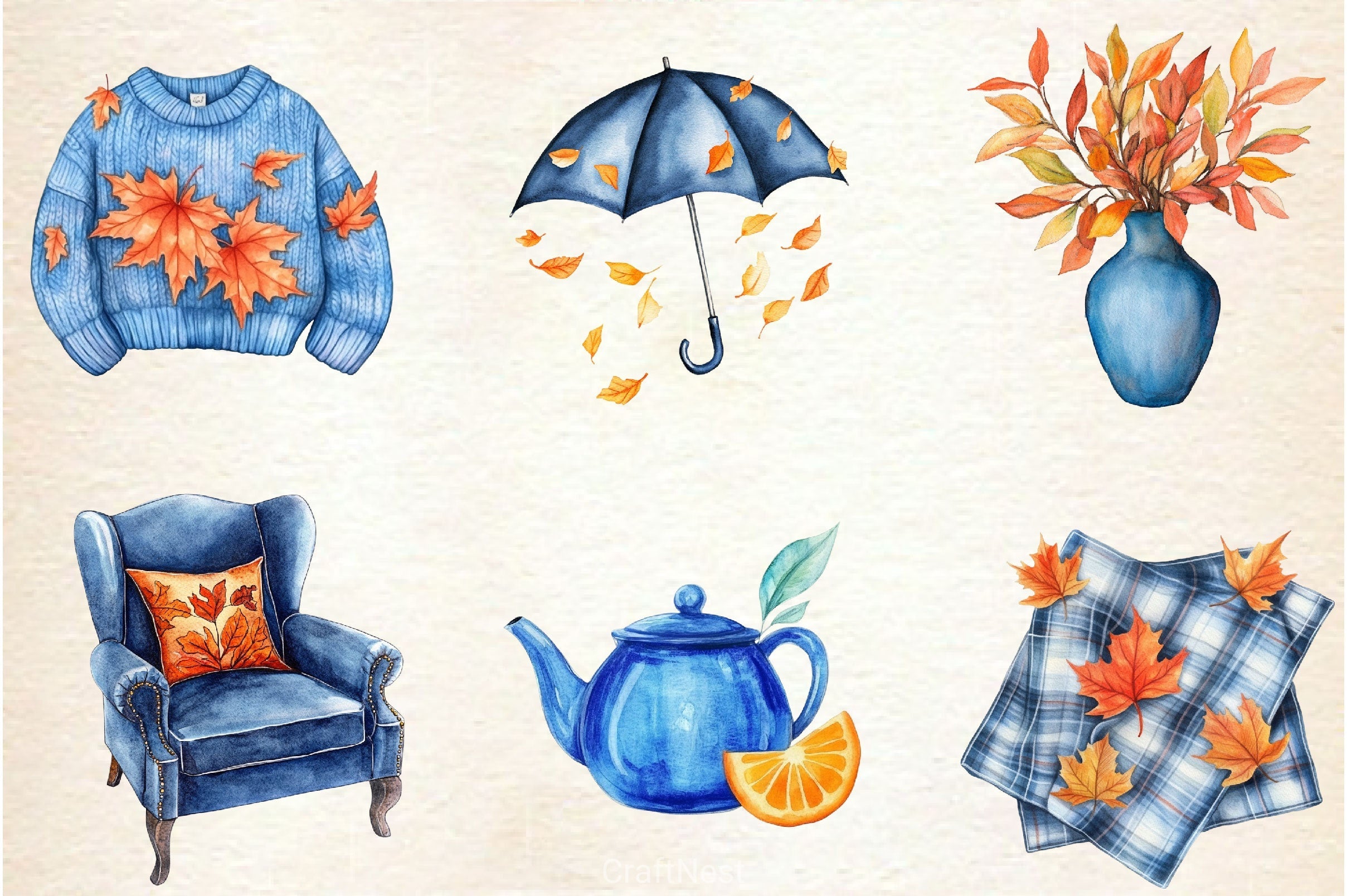 Cozy Autumn Clipart Bundle 3