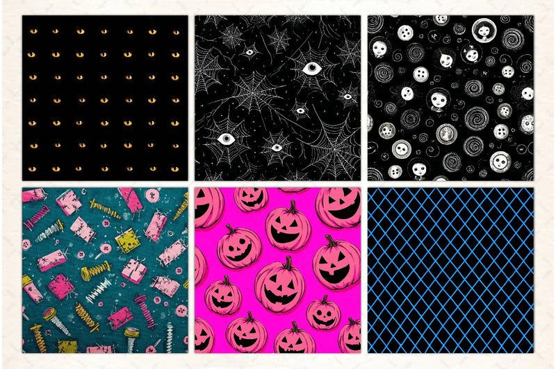 Nightmare Halloween Digital Paper - CraftNest - Digital Crafting and Art
