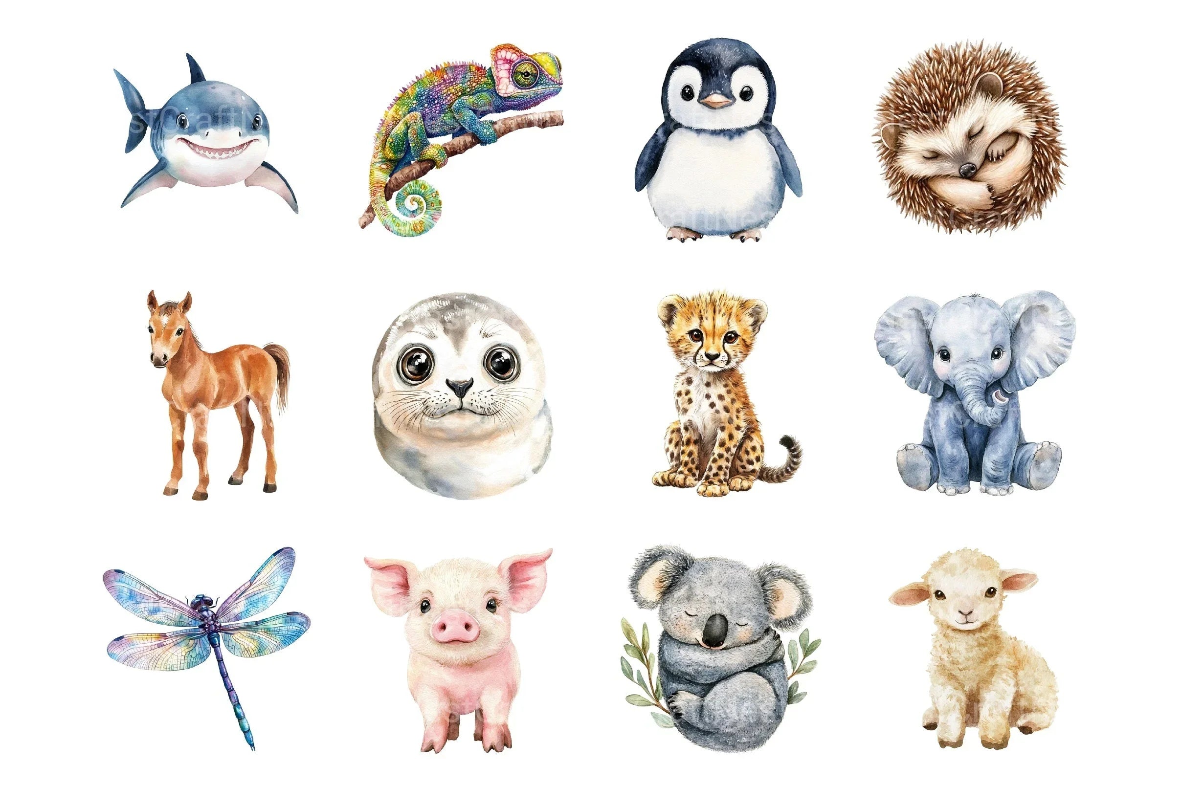 Adorable Baby Animals Clipart Bundle - CraftNest - Digital Crafting and Art