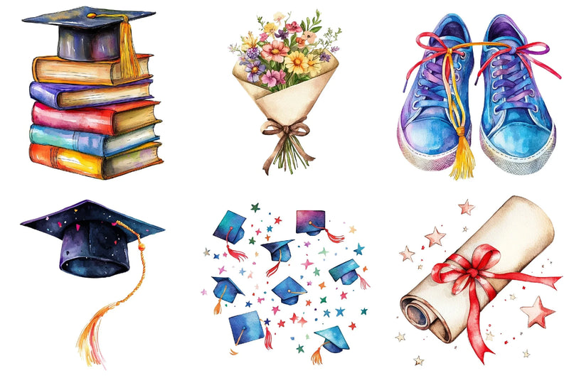 Graduation Set Clipart Bundle - CraftNest - Digital Crafting and Art