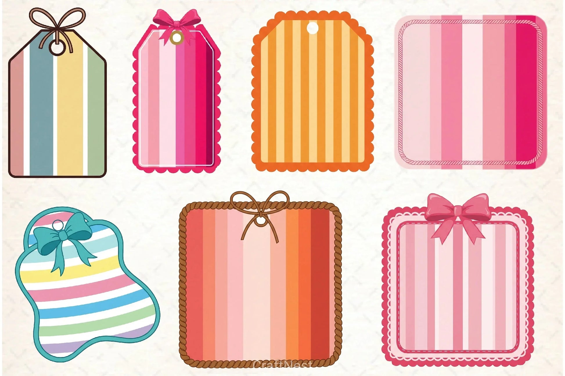 Border Frame Coquette Clipart Bundle 4 - CraftNest - Digital Crafting and Art