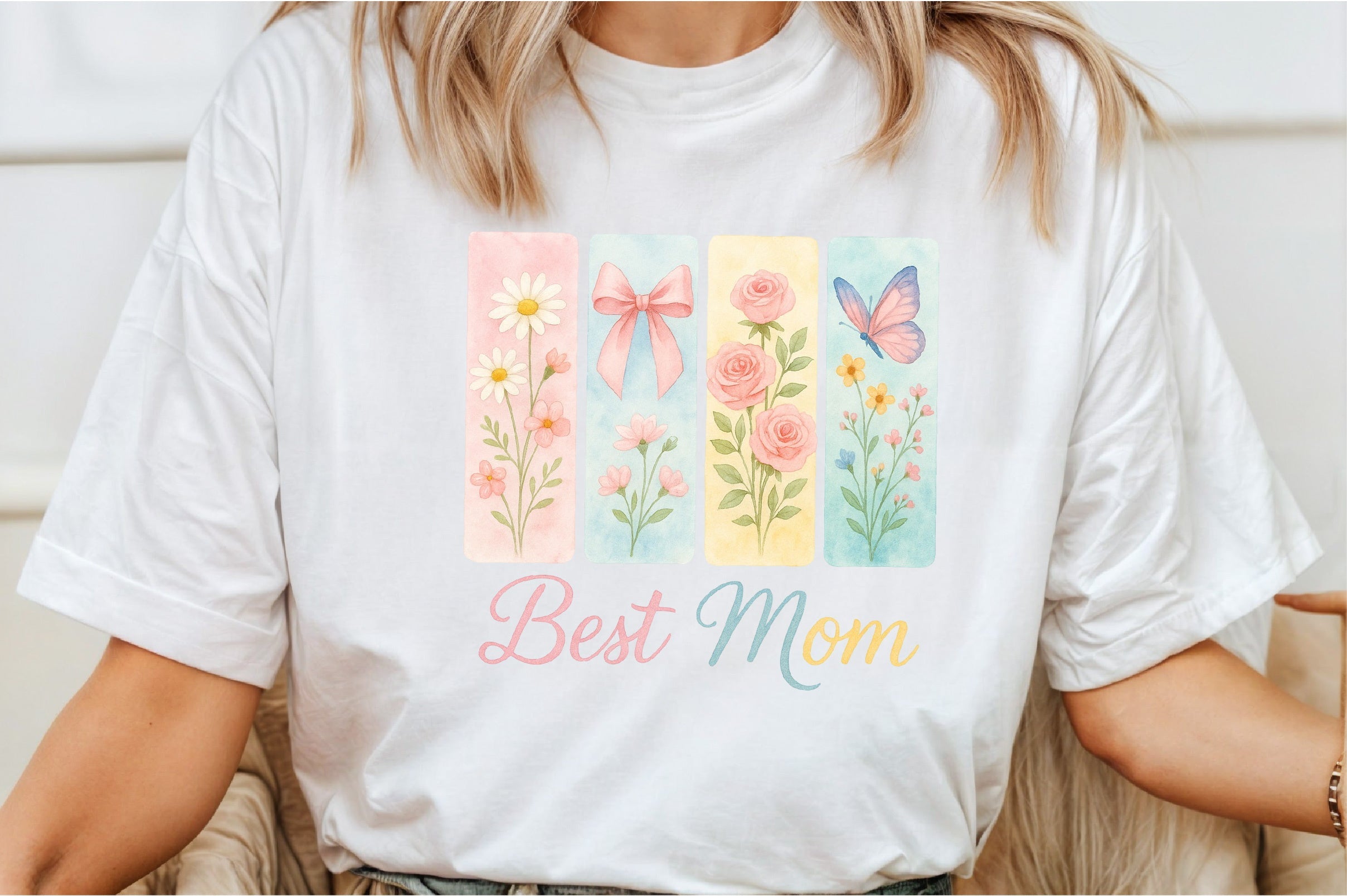 Brushstroke Best Mom Clipart Bundle