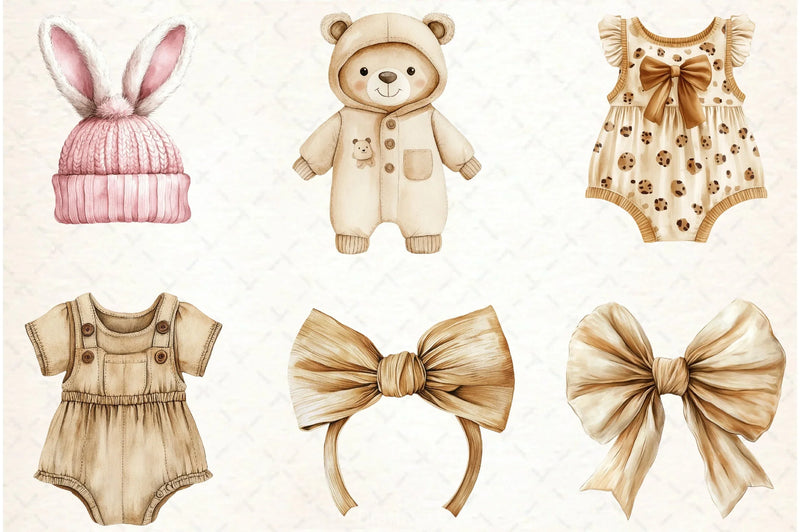 Baby Clothes Clipart Bundle - CraftNest - Digital Crafting and Art