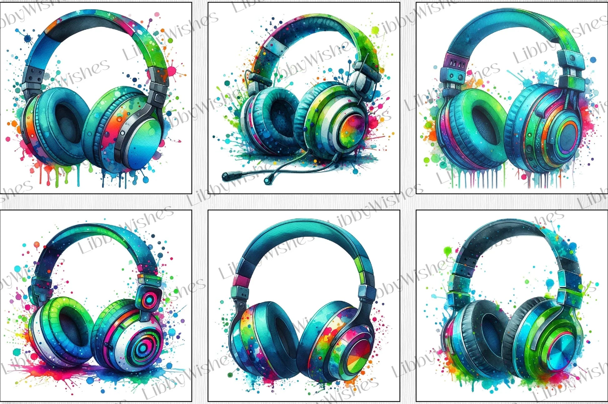 Dynamic Game Headphone Clipart Bundle - CraftNest - Digital Crafting and Art