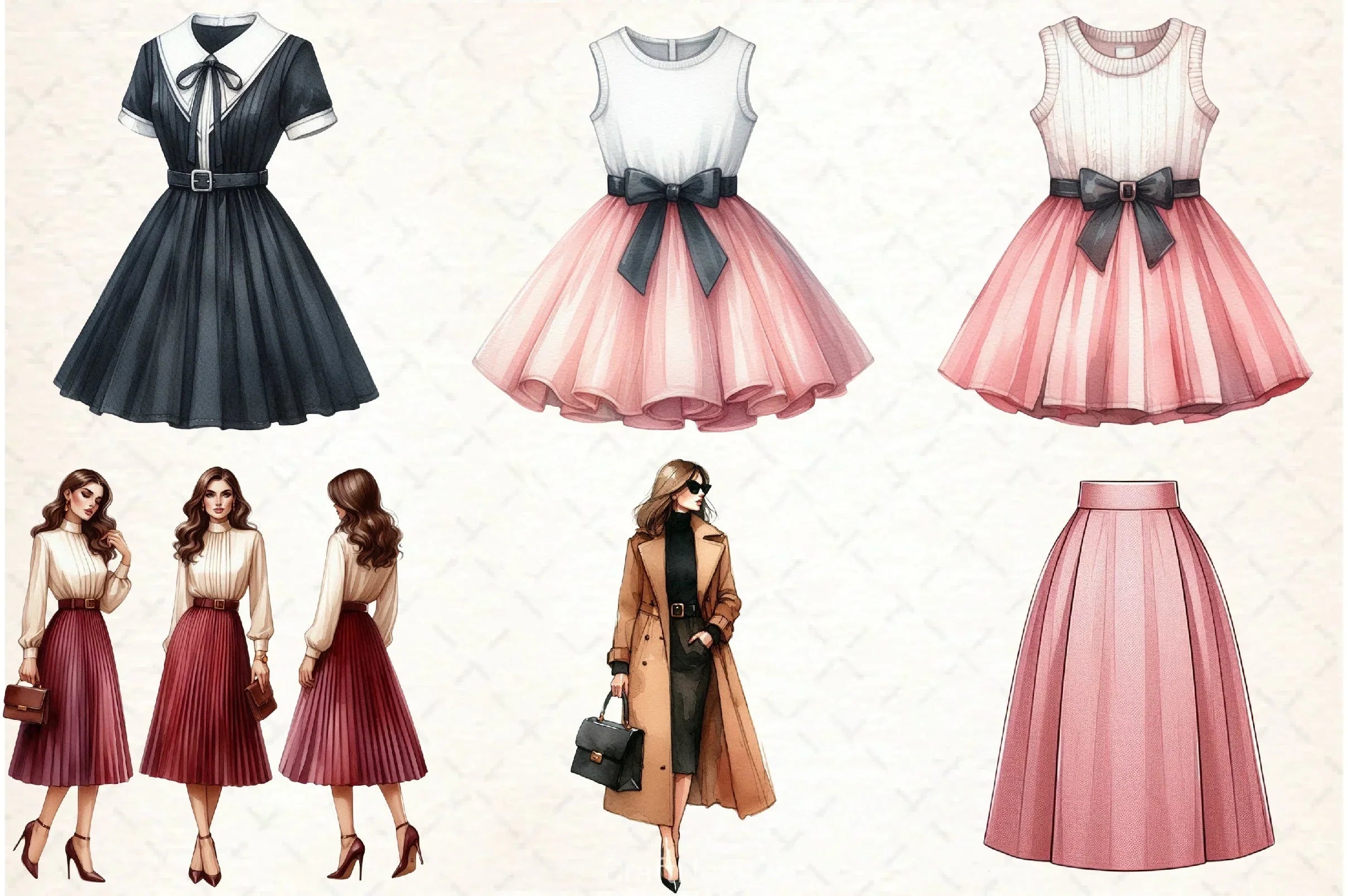 Fashion Classy Woman Clipart Bundle - CraftNest - Digital Crafting and Art