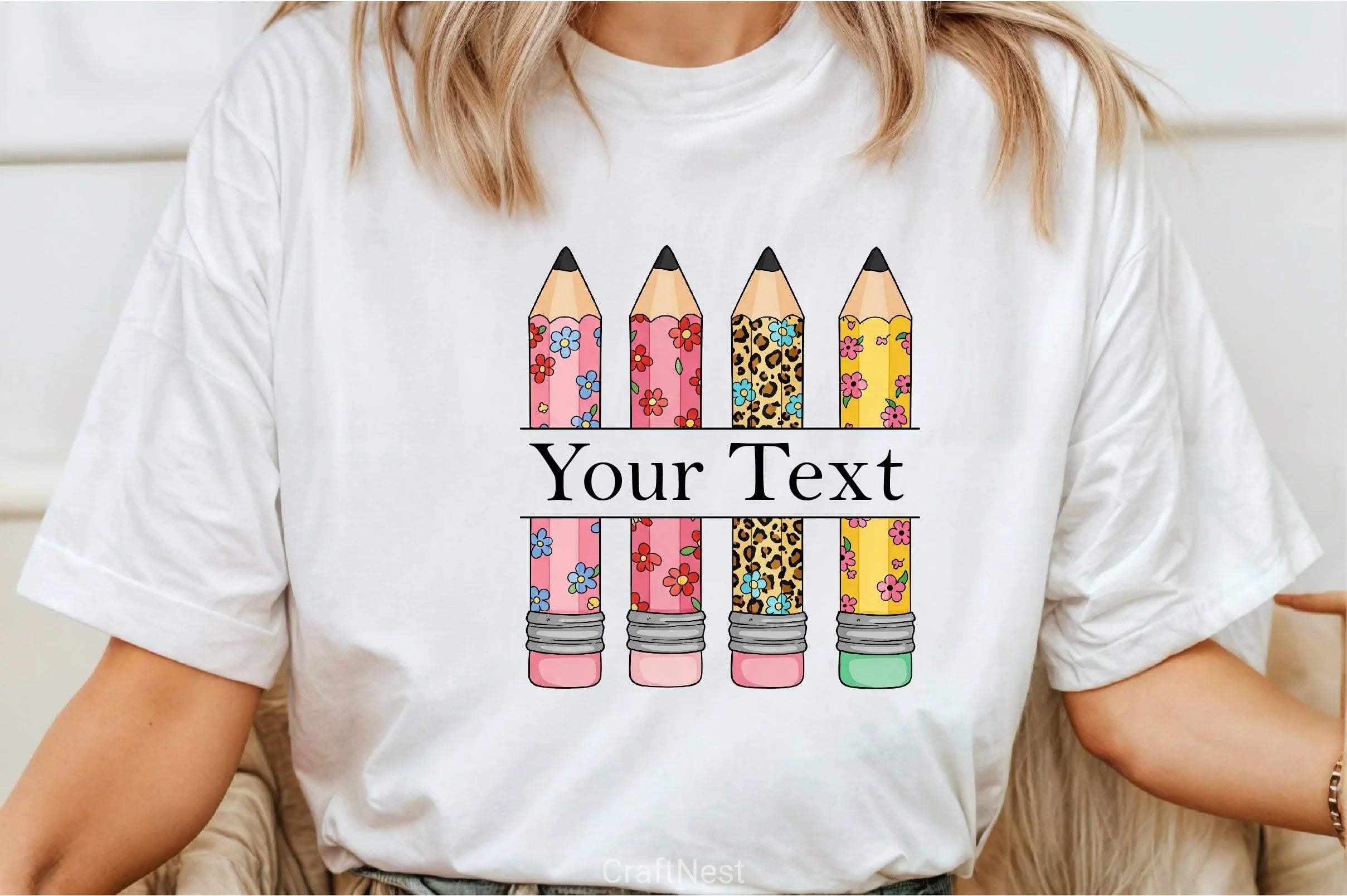 Pencil Trio Monogram Frame Clipart Bundle - CraftNest - Digital Crafting and Art