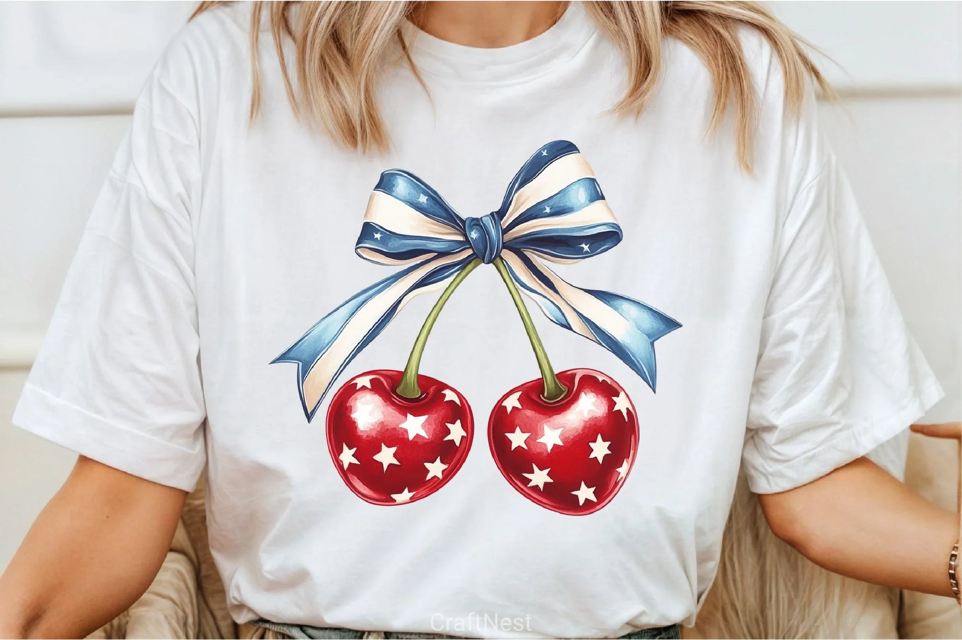 4th of July Cherry Bow Clipart Bundle 2 - CraftNest - Digital Crafting and Art