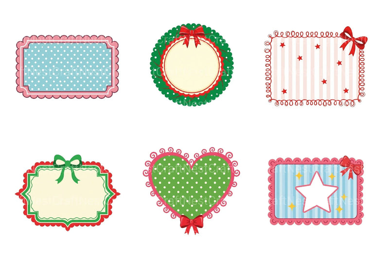 Christmas Coquette Frame Clipart Bundle 2 - CraftNest - Digital Crafting and Art